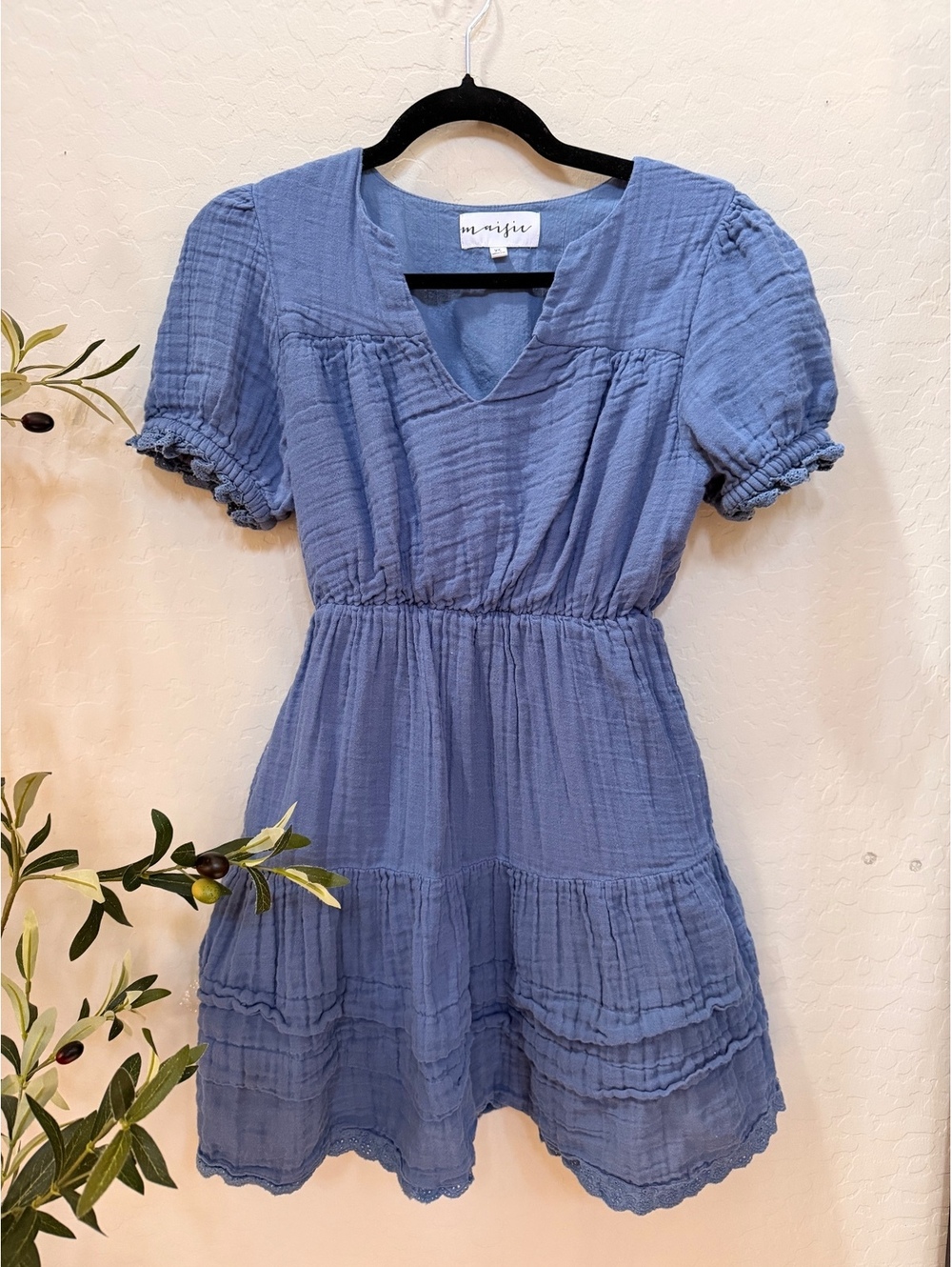 Maisie All Cotton Short Sleeve Mini Dress